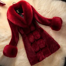 Thick Warm  Faux Fur Coat Long