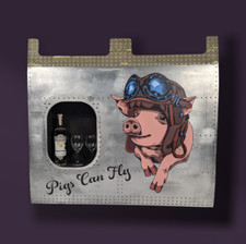 Shelf + Pigs Can Fly WW2 Nose Art 737 Large Window Aircraft Skin Vintage Comic