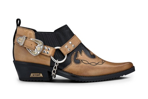 Men leather cowboy shoes - men's,