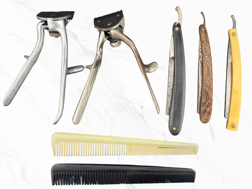 Vintage barber tool lot - vintage,
