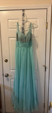 La Femme Mint green Prom Dress