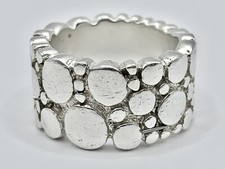 925 Silver Nugget Ring Size P