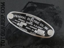 FEDERAL US ARMY ALUMINUM SIREN