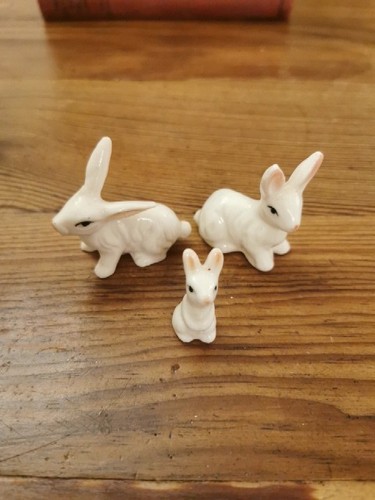 Vintage white rabbit family - vintage,