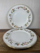 3x Wedgwood Mirabelle R4537 Bone China 10 3/4" Dinner Plates