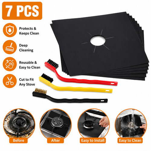 Gas stove 4pcs hob protector - 4pcs,