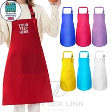 Personalised Embroidered Adult Apron Pocket Professional Unisex Kitchen Bib