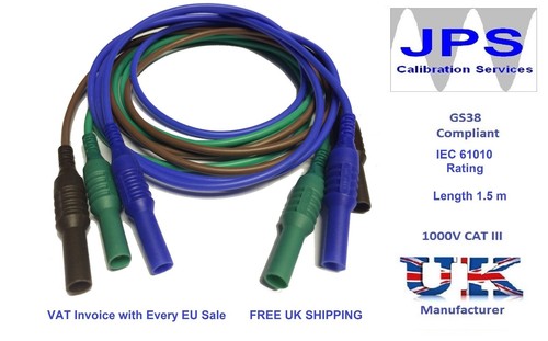 Brown blue green test leads - brown,
