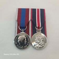 Queens Platinum and Kings Coronation 2023 Full Size Medal Court Mounted set
