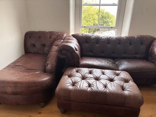 Vintage brown leather - brown,