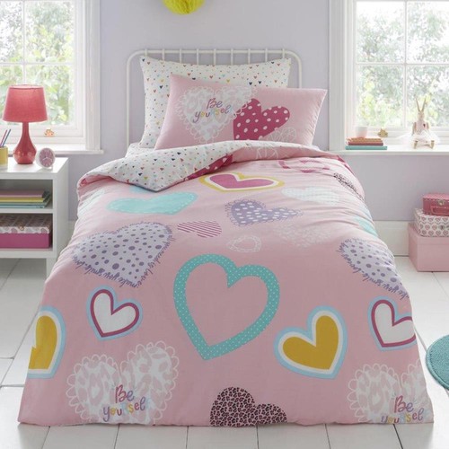 Hearts single duvet cover set - hearts,