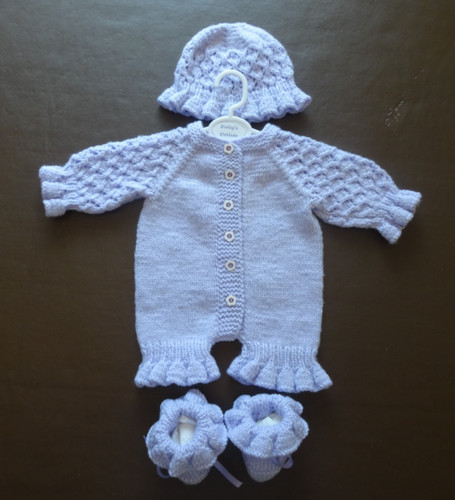 Hand knitted outfit - hand,