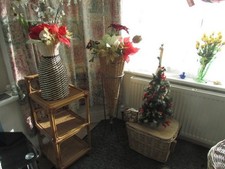 Vase Christmas Flowers Tall Wicker Cane Furniture Bundle/ joblot
