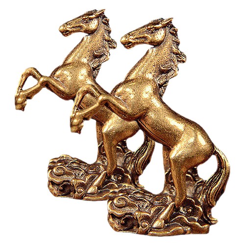 Handcrafted brass horse - brass,