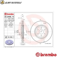 2x BRAKE DISCS 09.B496.11 FOR NISSAN PATHFINDER/III/VAN NAVARA/NP300 3.0L 6cyl