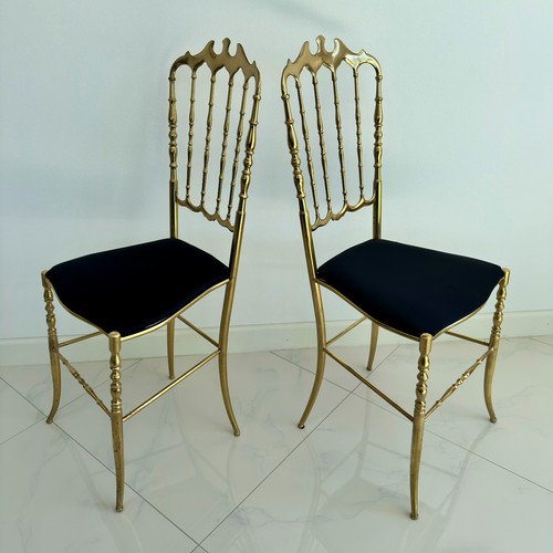 Pair chiavari brass - chiavari, chairs