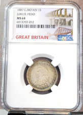 1887 GREAT BRITAIN SILVER 1