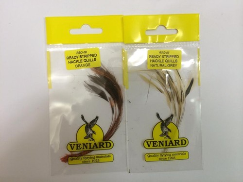 Ready stripped hackle - hackle, quills