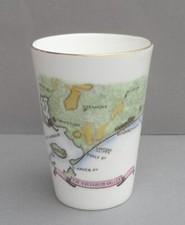 A Wileman Foley China (Shelley) "Map Ware The Evergreen Valley" beaker. C.1895.