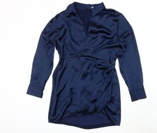 Zara Women's Blue Satin Wrap