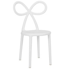 Kids White Resin Bow Chair