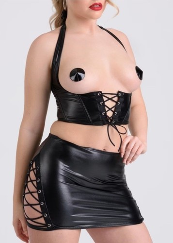 Lovehoney leather wet look - leather,