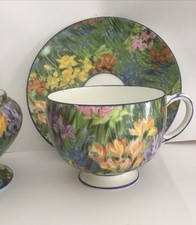 Vintage Paragon Tea Cup, Saucer & Sugar Basin - Rare "Springtime" Pattern