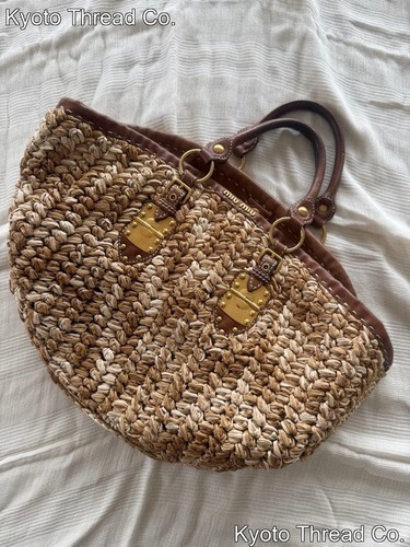 Miu straw handbag - miu,