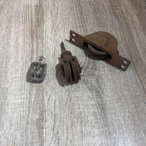 Vintage small pulley wheels - vintage, x3