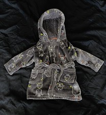 Baby Boys Grey Hooded Fleece