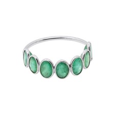 Natural Emerald Half Eternity