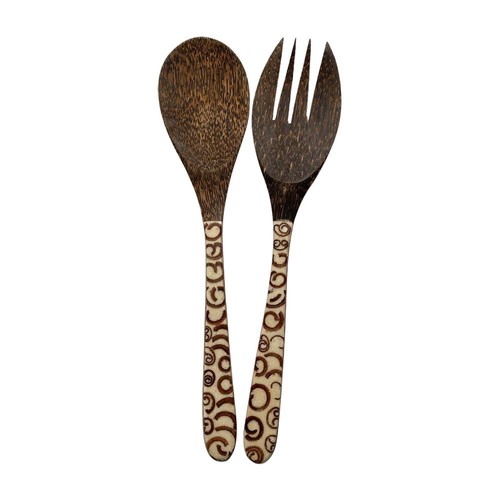 Salad servers coconut wood - servers,