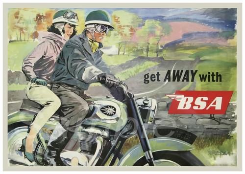 Vintage bsa motorcycle - vintage,