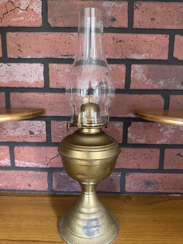 Vintage british oil lamp brass - oil,