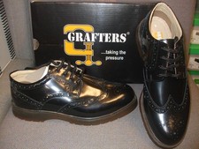 MENS GRAFTERS BLACK 4 EYELET