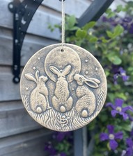 Moon Gazing Hare Rabbit Silver