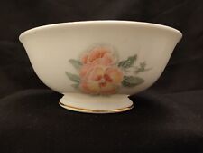 Pretty Pink Floral Mayfair Staffordshire Bone China Bowl VGC 5" Diameter