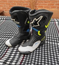 Alpinestars Boots SMX-6 V2. Eu44 / Uk10. Black/White/ Blue/Fluro 18m old, vgc