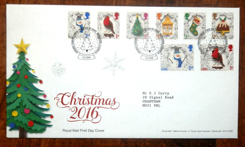 2016 fdc christmas first - 2016,