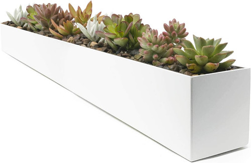 Modern white steel - modern, planter