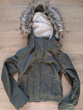 Vintage Hollister Bomber Jacket With Faux Fur Trim Hood