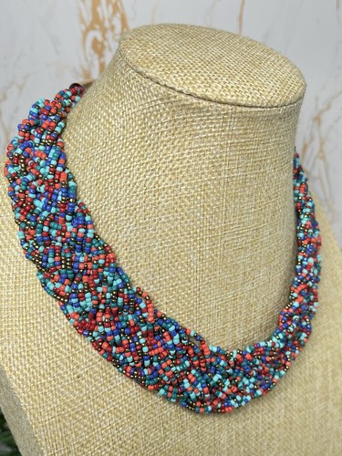 Statement wide red turquoise - statement,