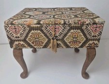 Antique Wooden Upholstered