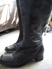 K By Clarks Black Leather Knee