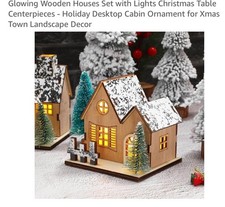 Wooden House LED Light With