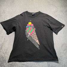 Icecream Billionaire Boys Club Men's XL Black Graphic Print Cotton T-Shirt