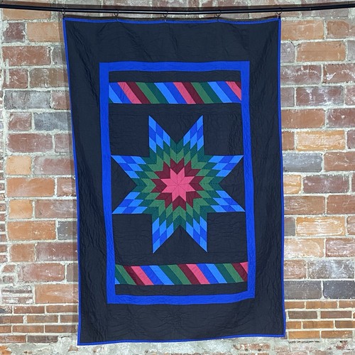 Amish made lone - star, quilt