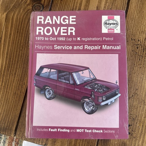 Haynes manual range rover - haynes,