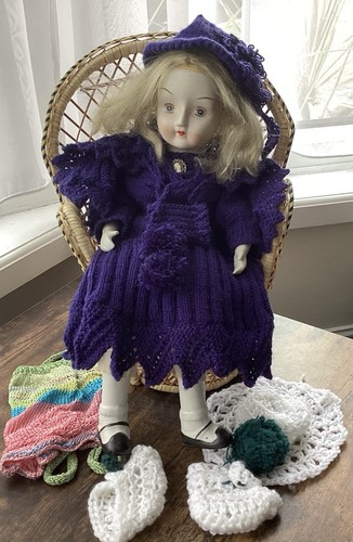 Porcelain doll with - porcelain,