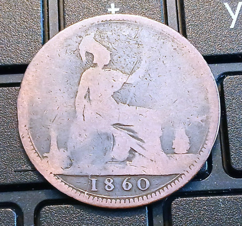 1860 victoria one penny - 1860,